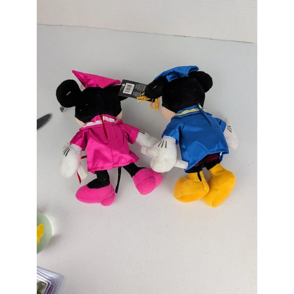 NWT Disney Mickey Mouse & Minnie Mouse  graduation 8.5” plush